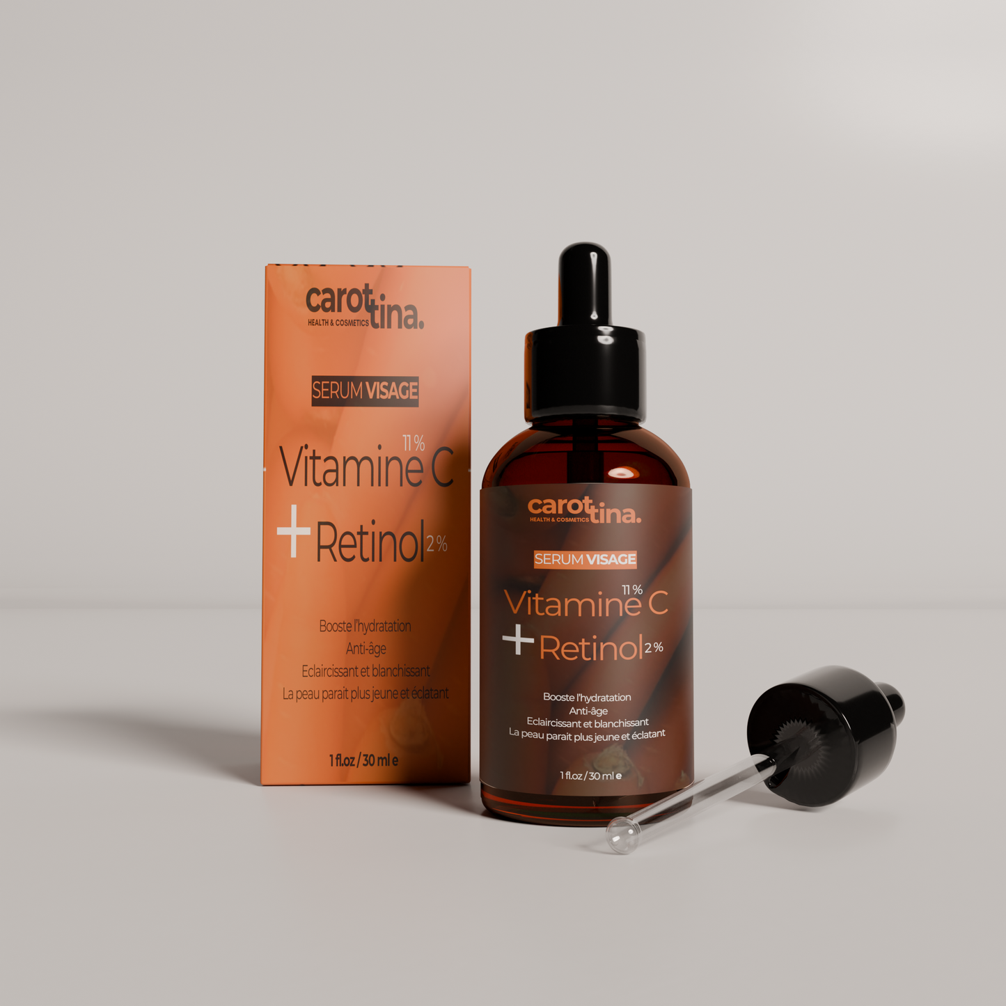 SÉRUM VITAMINE C 11% + RETINOL 2% By Carotina®